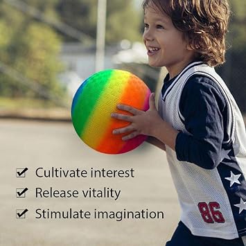 Inflatable Beach Ball - Rainbow Beach Ball ,Rainbow Blow Up Kick Toy
