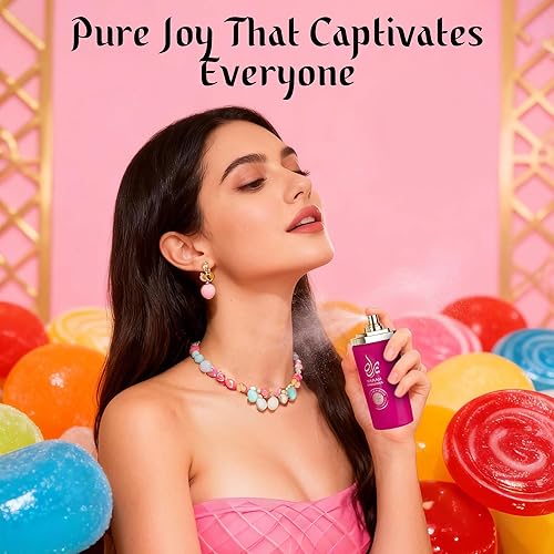 Miniatura 5 de SAADAH Yarah Candilicious Eau De Parfum para Mujeres 4.0 fl oz, 120ml Perfume Frutal Floral Gourmand, Vainilla Dulce de Fresa, Algodón de Azúcar,