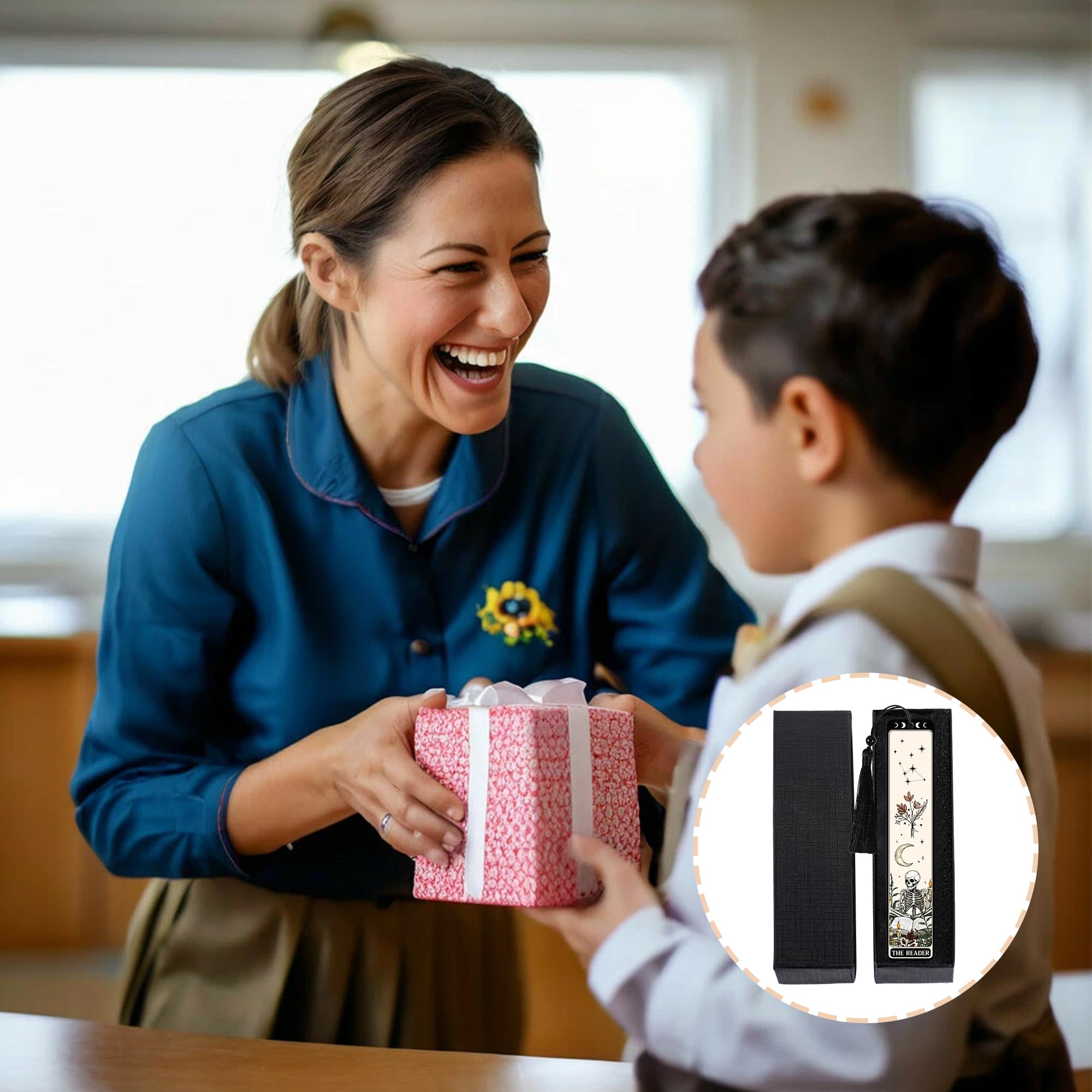 Anti Social Book Club Bookmark: Vintage Aesthetic Metal Bookmarks with Tassel, Funny Book Mark Page Markers for Book Lovers, Gifts for Women Girls Teens Readers Bookish School Office Supplies: Gothic Skull