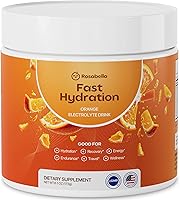 Vista 1 de Rosabella Bebida electrolítica en polvo, naranja, suplemento de hidratación sin azúcar, electrolitos con sodio, potasio, magnesio, calcio