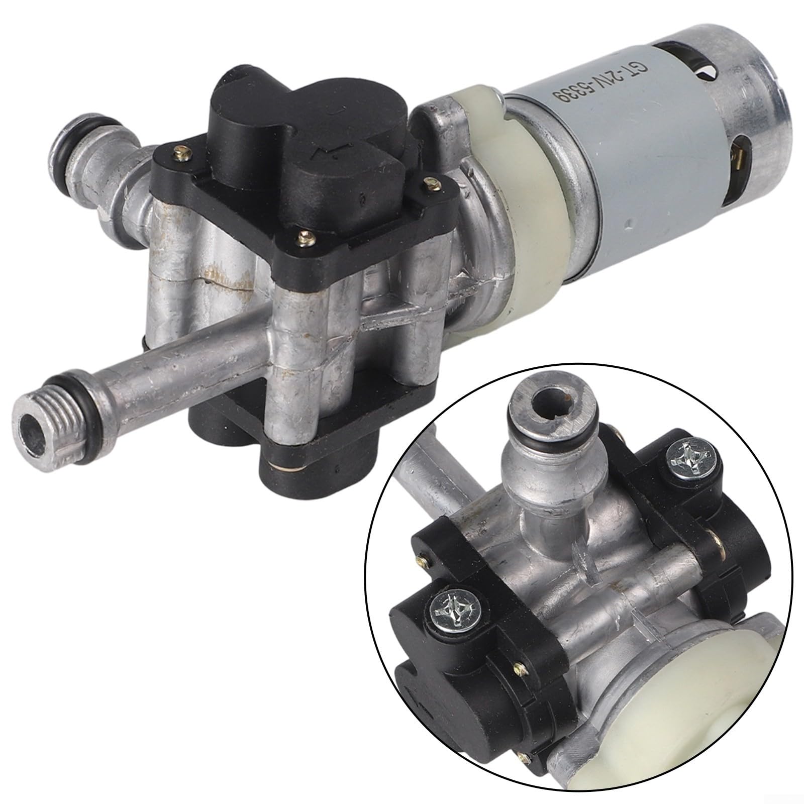 DAZZLEEX Bomba de émbolo inalámbrica de 21 V, conjunto de motor de metal para limpiador de alta presión, compatible con lavadora a presión, manguera de jardín y grifo, herramienta portátil (A)