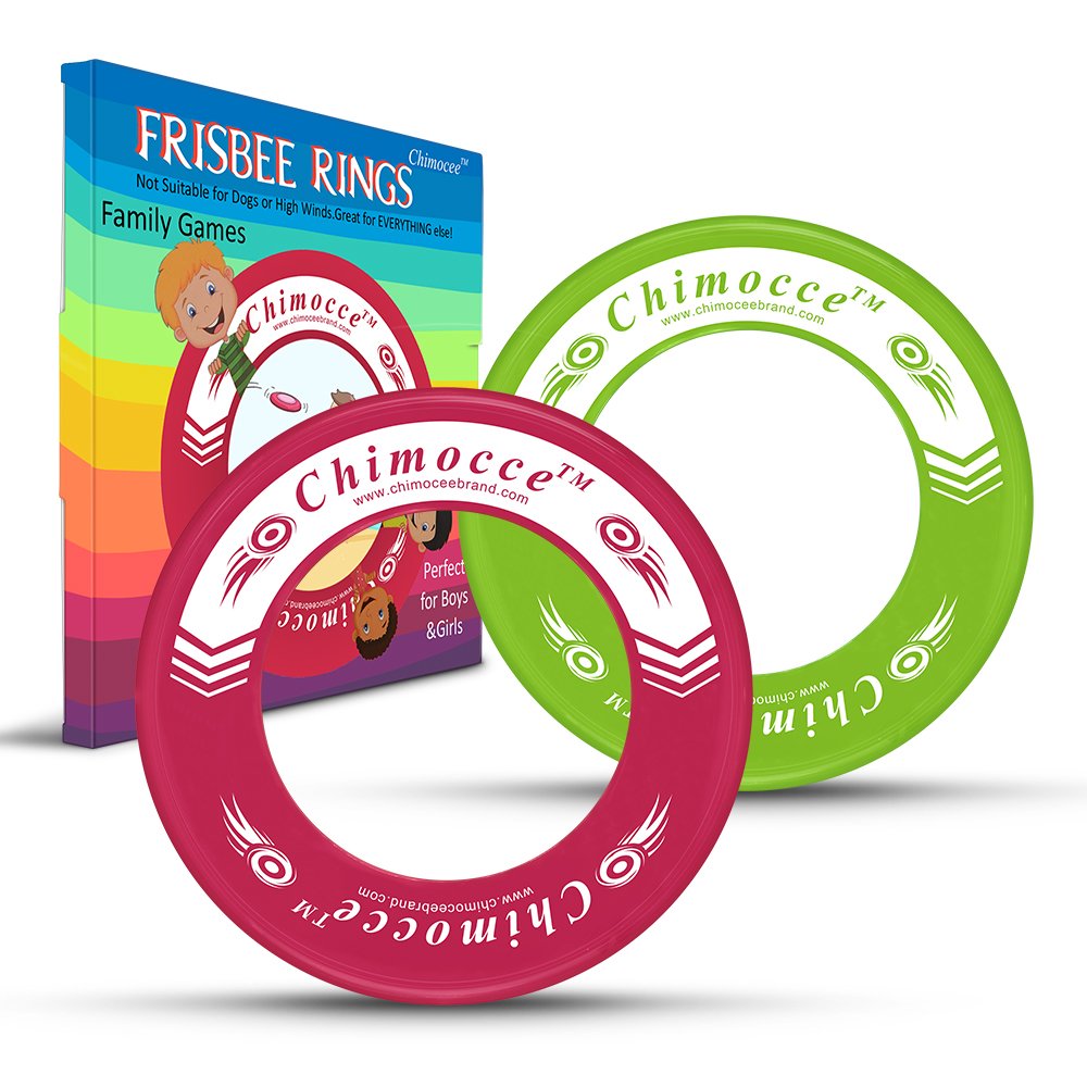 CHIMOCEE Kid's Frisbee Rings, 2 Pack Super Fun Flying Discs for Boys & Girls, Safe, Soft and More Comfortable, Best for Play Outside with Healthy Family Fun Time, Also a