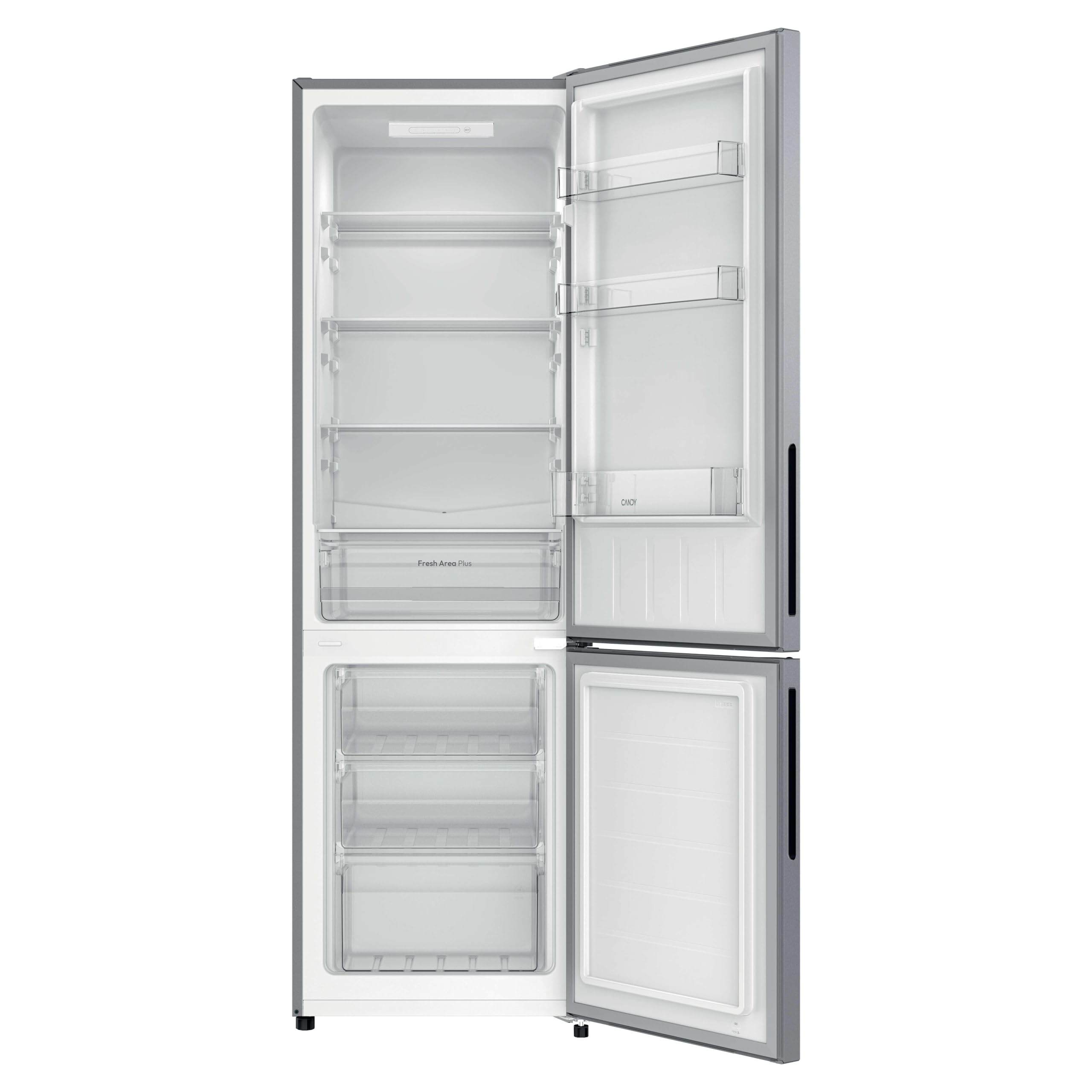 Candy CCG3L517ES, Frigorifero Combi, 260L, Low Frost, 4 ripiani, 3 Balconiere, Cassetto Verdolero, Controllo elettronico della temperatura, Illuminazione a LED, AnxAl 55x176 cm, Porte Reversibili