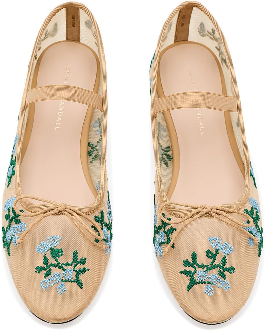 Loeffler Randall Womens Leonie Caramel/Green/Blue 9.5 Medium