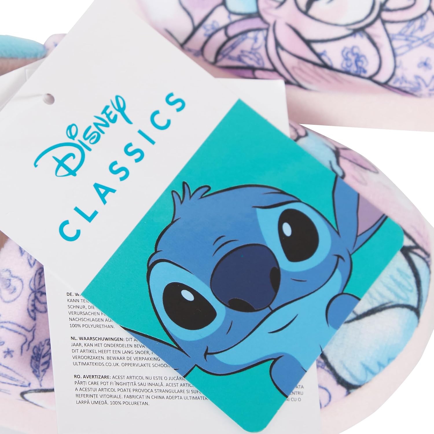 Disney Girls Stitch Slippers for Kids Stitch & Angel Slip On Warm House Shoes Mules