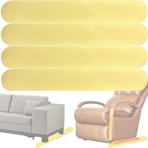 Paquete de 4 almohadillas antideslizantes para rieles de muebles, almohadillas antideslizantes para muebles reclinables, almohadillas de agarre de