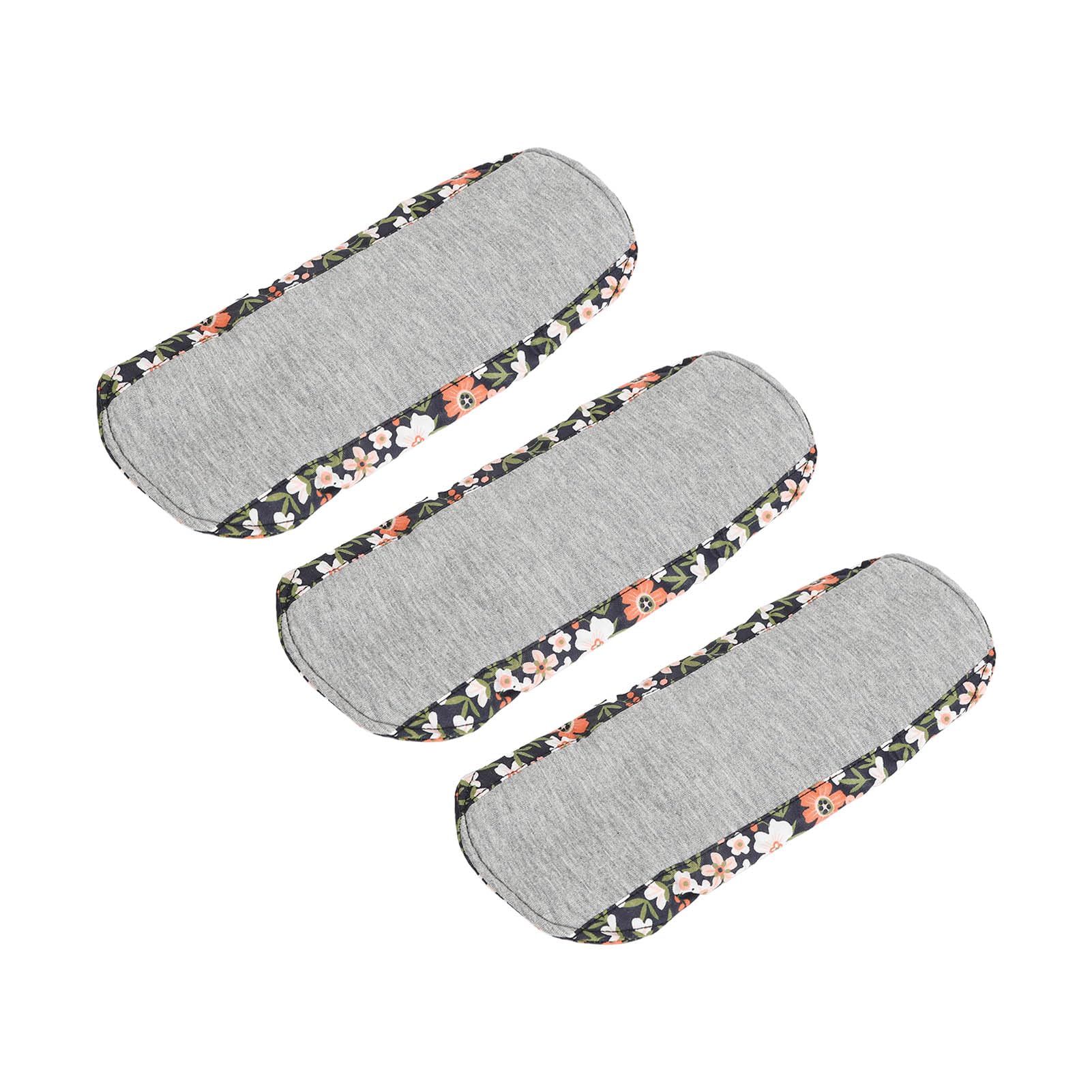 Washable Cloth Menstrual Pads, 3 Pure Cotton Reusable Menstrual Pads for Daily Use (Type 2)