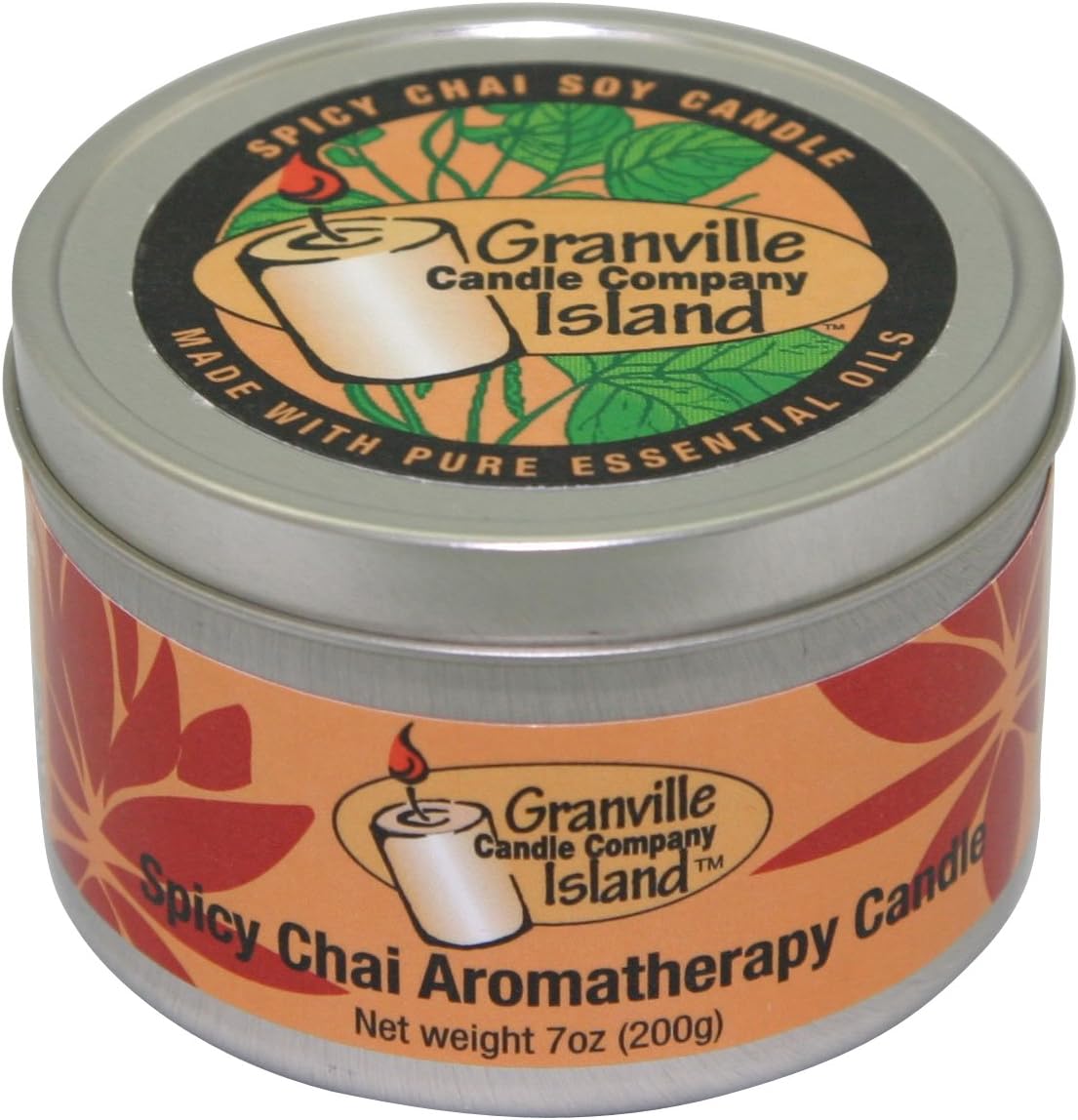Essential Oil Soy Candle - Spicy Chai 7oz Travel Tin