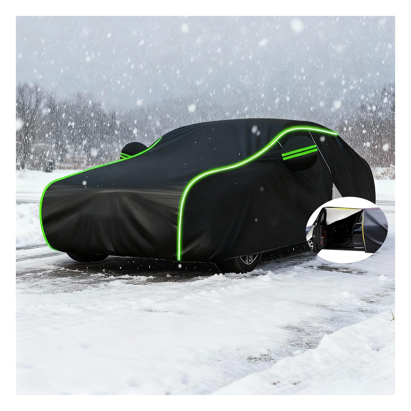 Car Cover Waterproof for mg RX8 2010-2024, Oxford Cloth Outdoor Covers with Side Door Zipper, All Weather Protection Dustproof UV Scratch-proof Snow-proof w49