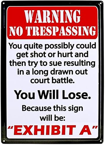 Miniatura 43 de River's Edge Carteles de metal resistentes a la intemperie, en relieve Nevermind The Dog Cuidado con el dueño,Día Crappie,Aparcamiento de
