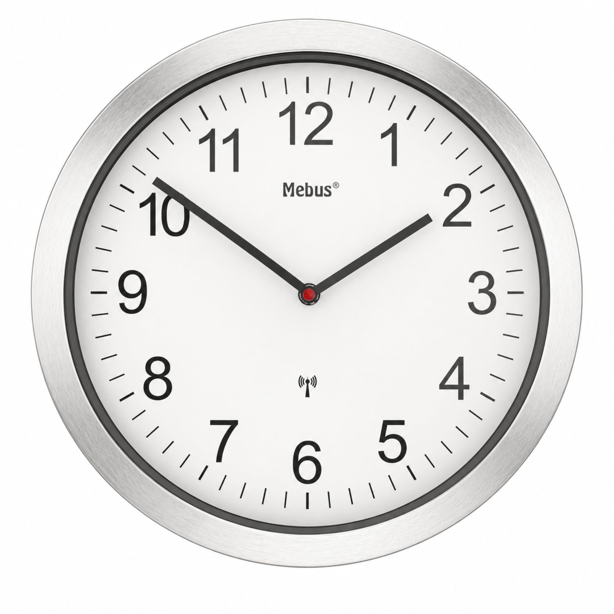 Reloj de Pared Extragrande, tamaño XXL, Radio, silencioso, sin segundero, Esfera Blanca, 45 cm de diámetro