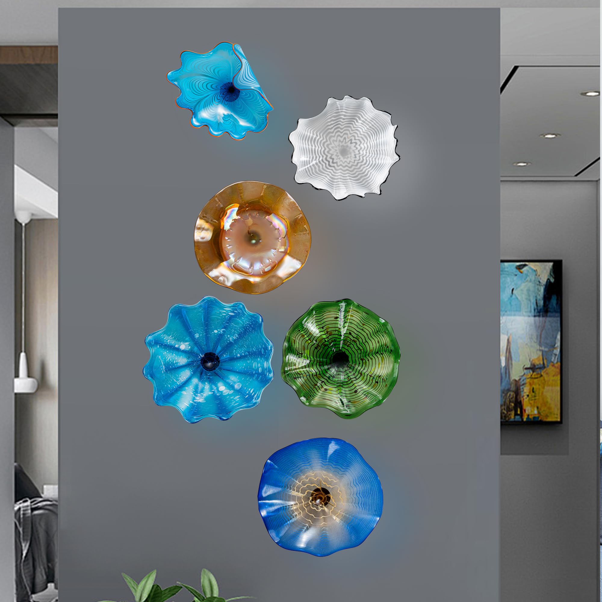 Blown Glass Wall Flowers Blown Glass Wall Art Flower Collection 5