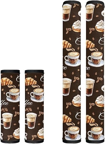 Viewamoon 4 fundas para manija de puerta de refrigerador con patrón de estrella para mantener fuera las huellas dactilares manchas de aceite