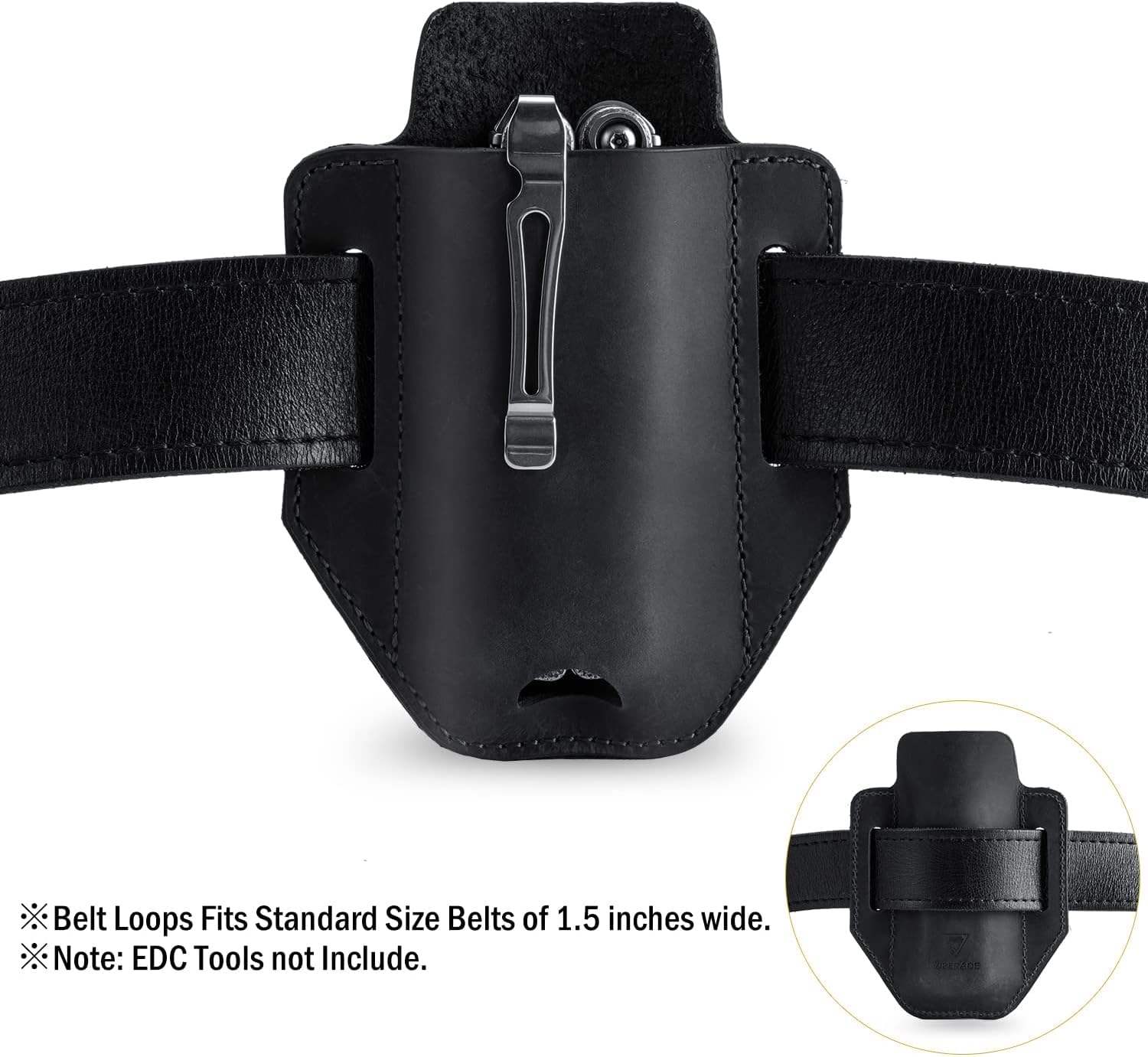 VIPERADE PJ31 - Étui en Cuir EDC Multifonctionnel pour Couteau Utilitaire, Ceinture et Lampe de Poche - Compatible avec Leatherman et Outils Multifonctionnels