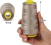 ilauke - Polyester Sewing Thread Spools for Sewing Machine (15000 Yards, 13700 Yards, Perfect for Embroidery/Quilting/Hand and Machine