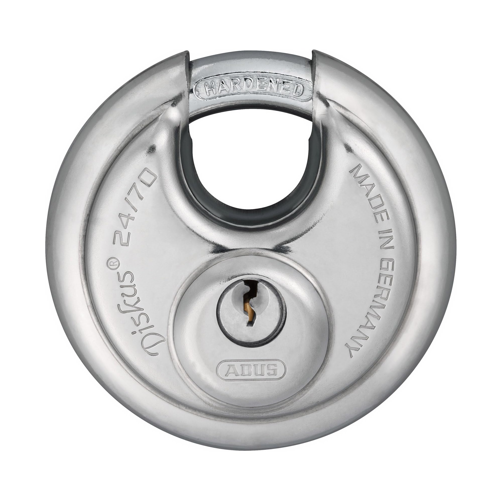 ABUS Lucchetto a Disco 24/70 - Acciaio Inox, Alta Sicurezza Antitaglio