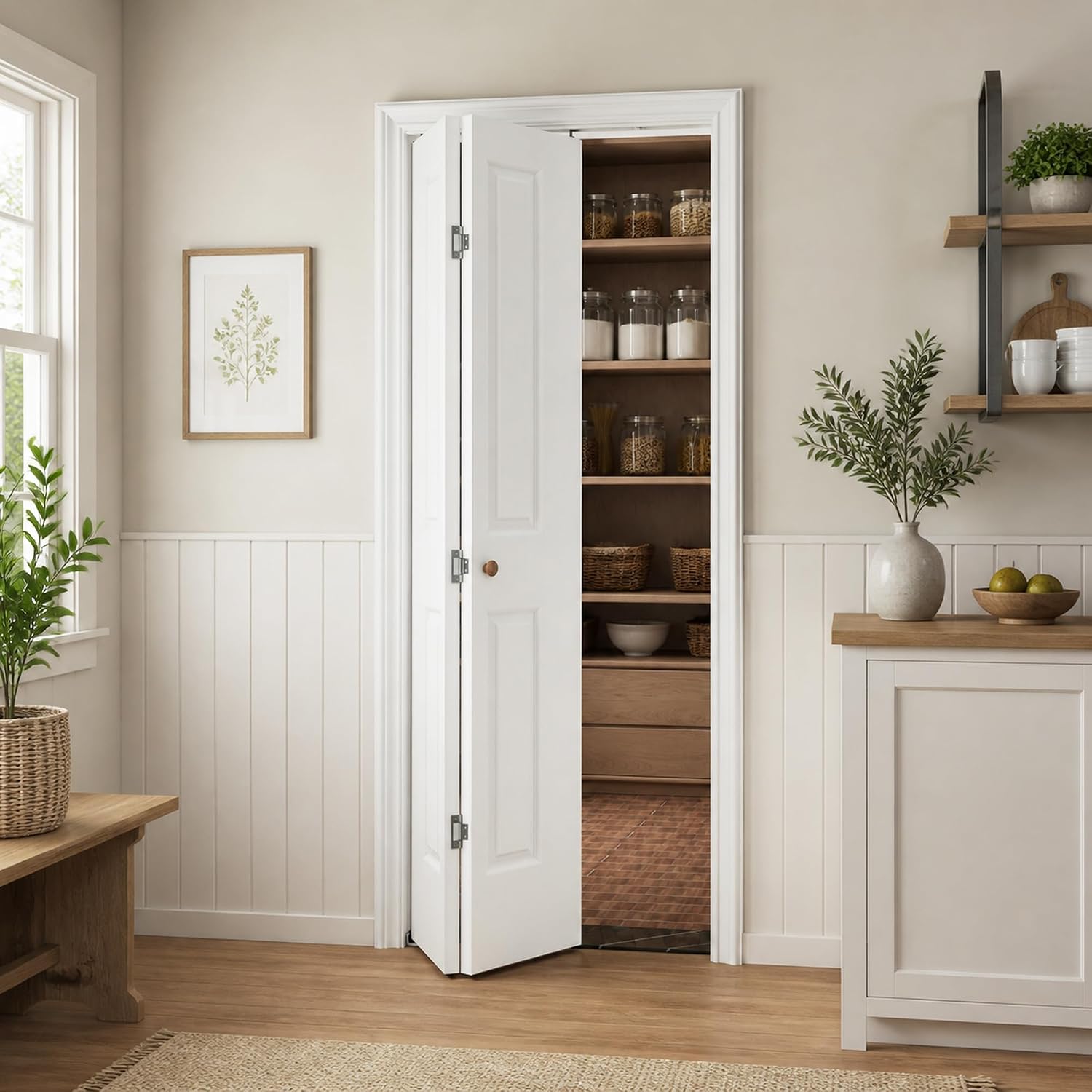 Amazon.com: BarnSmith 30 in.x 80 in. Bifold Barn Door,Raised 2 Panel ...