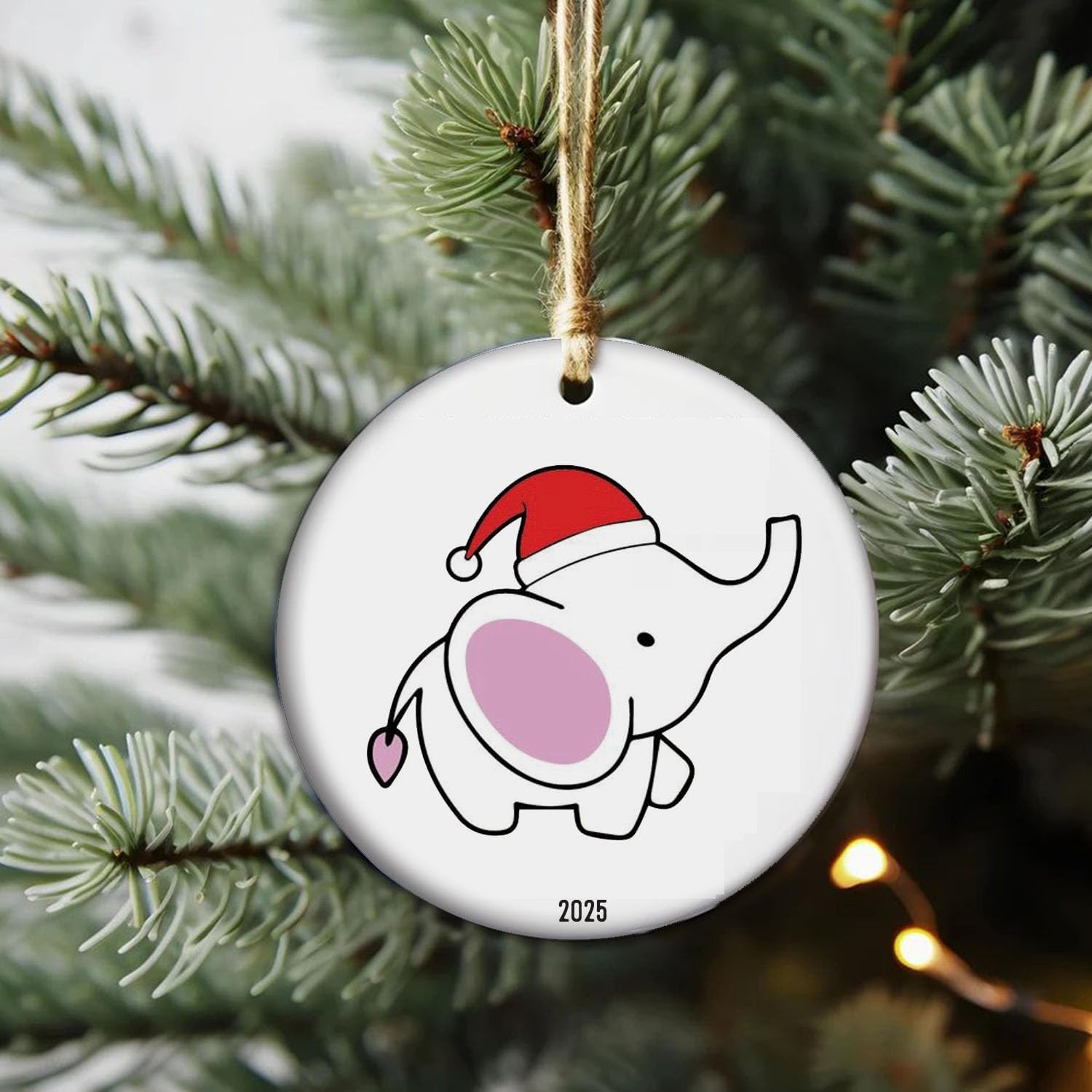 Condition photo showing New/Like New for Funny White Elephant Christmas Ornament 2025 – Quirky ‘Rob Your Neighbor’ Gift Exchange Essential | Cute & Simple Holiday Party Game Accessory S1