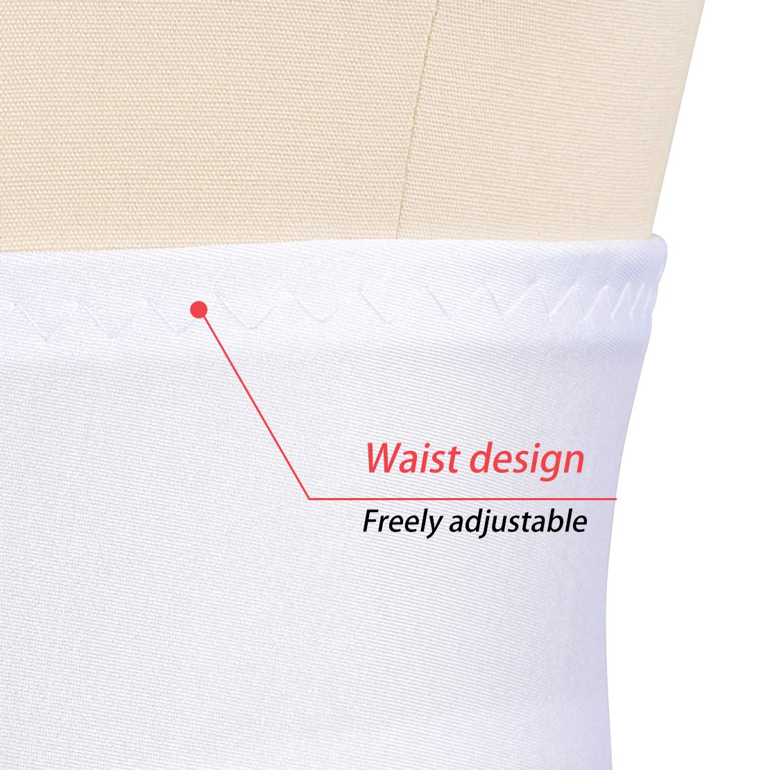 Sirène Jupon pour Sirène Robe de Bal Crinoline Slips Sous-jupe pour Sirène Robe de Mariée - Blanc - taille unique