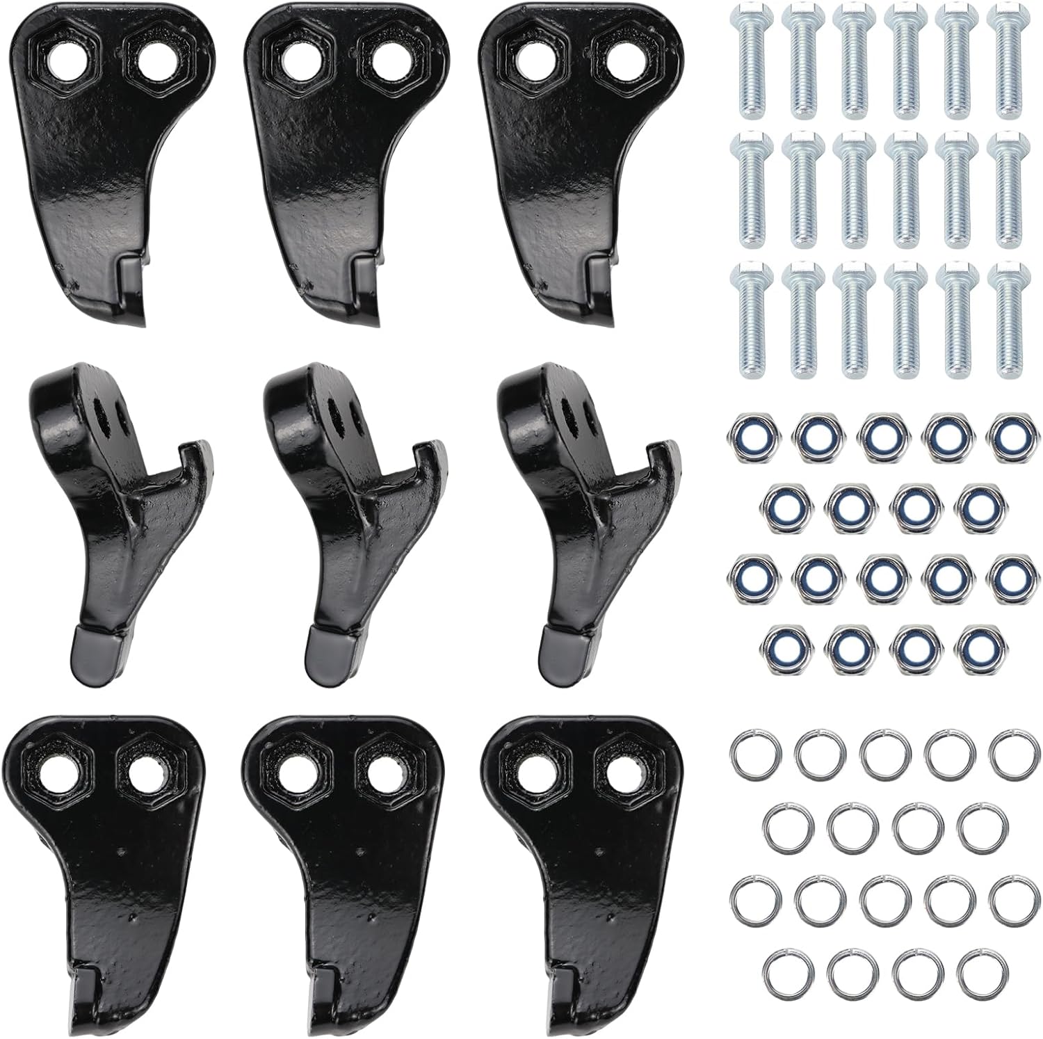 Set of 9 Stump Grinder Teeth Fits DK2 and Power King Stump Grinder Model OPG777 PK0803, Teeth for Stump Grinder Includes Bolts and Nuts