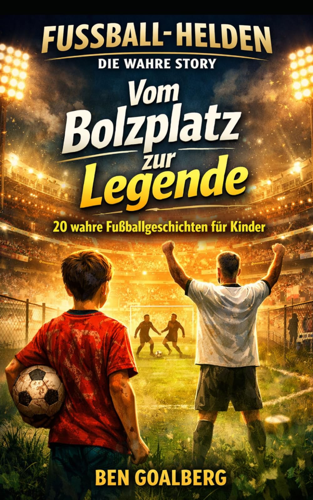 Vom Bolzplatz zur Legende: 20 wahre Fußballgeschichten für Kinder: Inspirierende Geschichten über Mut, Training und Erfolg – Für Jungen & Mädchen von 8–14 Jahren