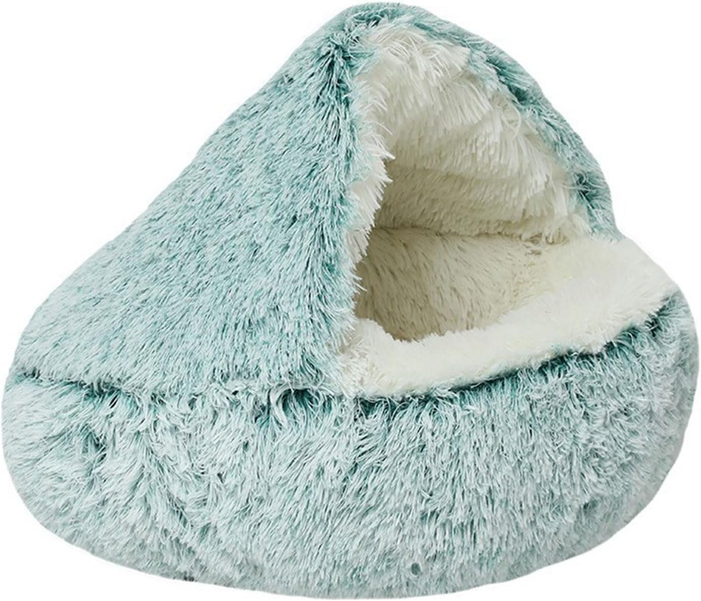 Cozy Cocoon Dog Bed, Cozy Cocoon Pet Bed for Dogs, Winter Pet Plush Bed (Green, 31.5in)