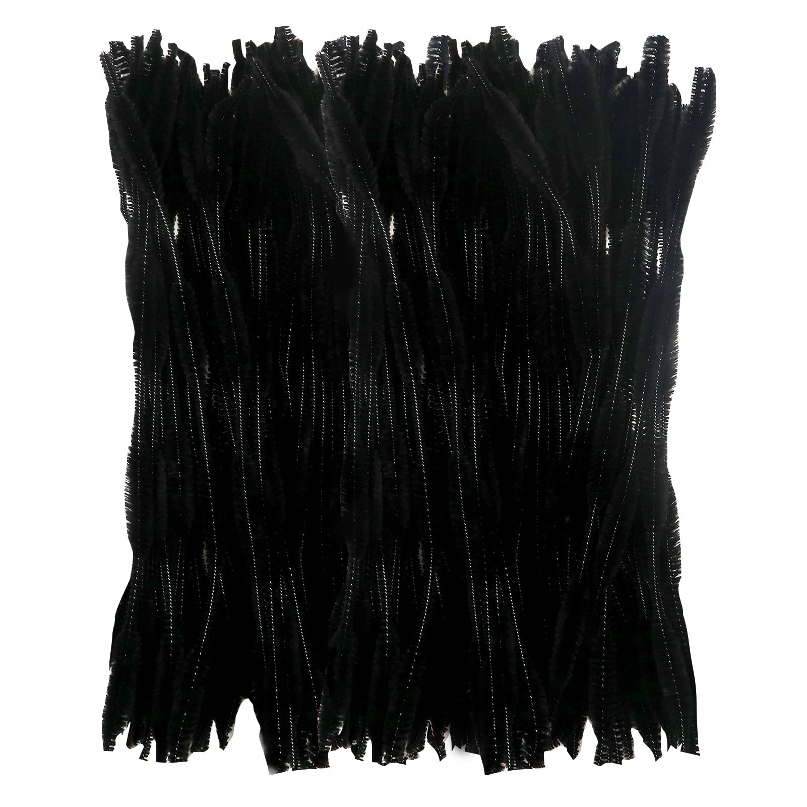 TOAOB 120pcs Black Pipe Cleaners Bump Pipe Cleaners Chenille Stems Craft Supplies Bending Plush 13mm x 12 inch for Handmade DIY Art Craft