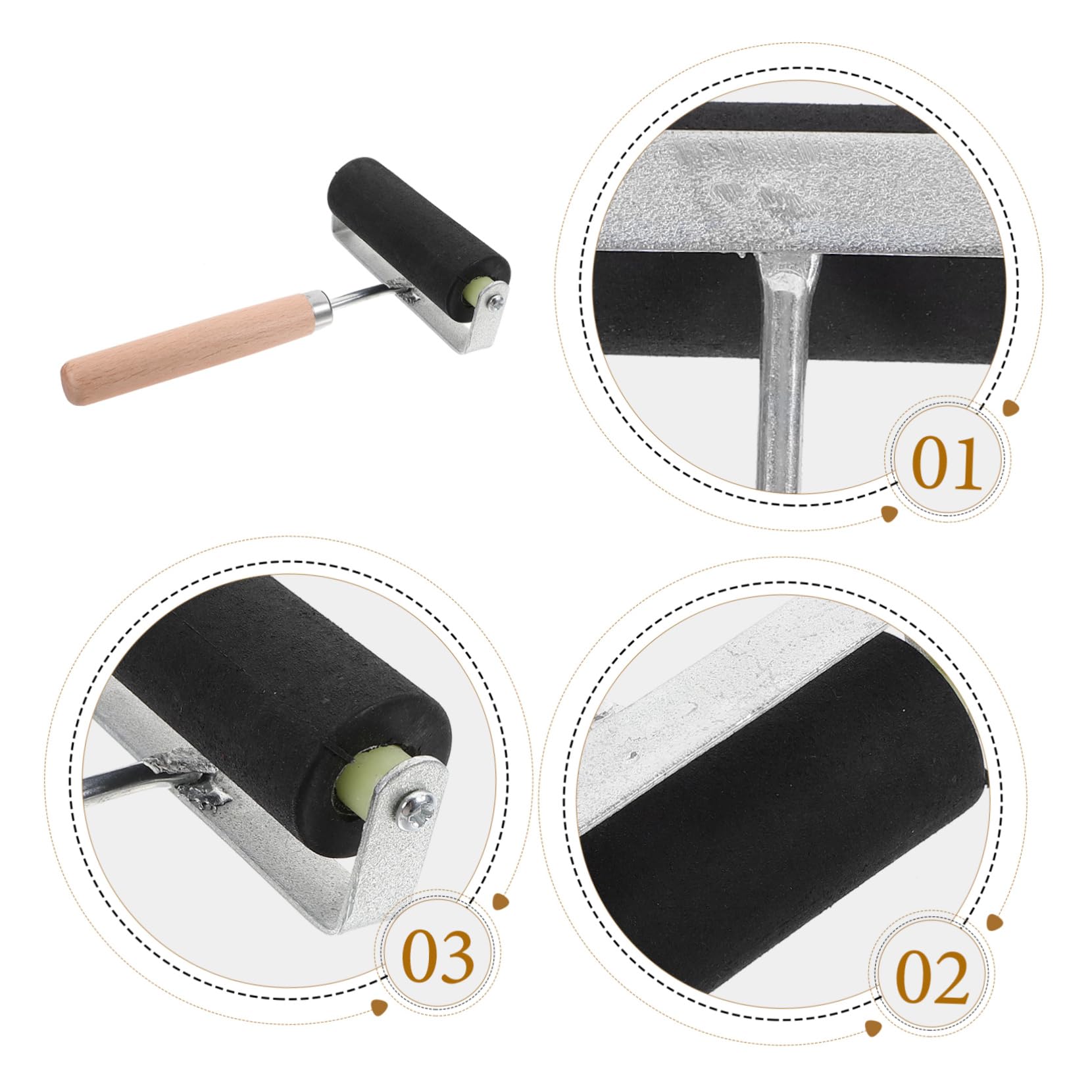 NUOBESTY 4stücke Handheld Printmaking Roller Ergonomischer Druckroller Für Kunst Und Handwerk Leicht Und Langlebig Für Linoldruck Stempeln Und Scrapbooking