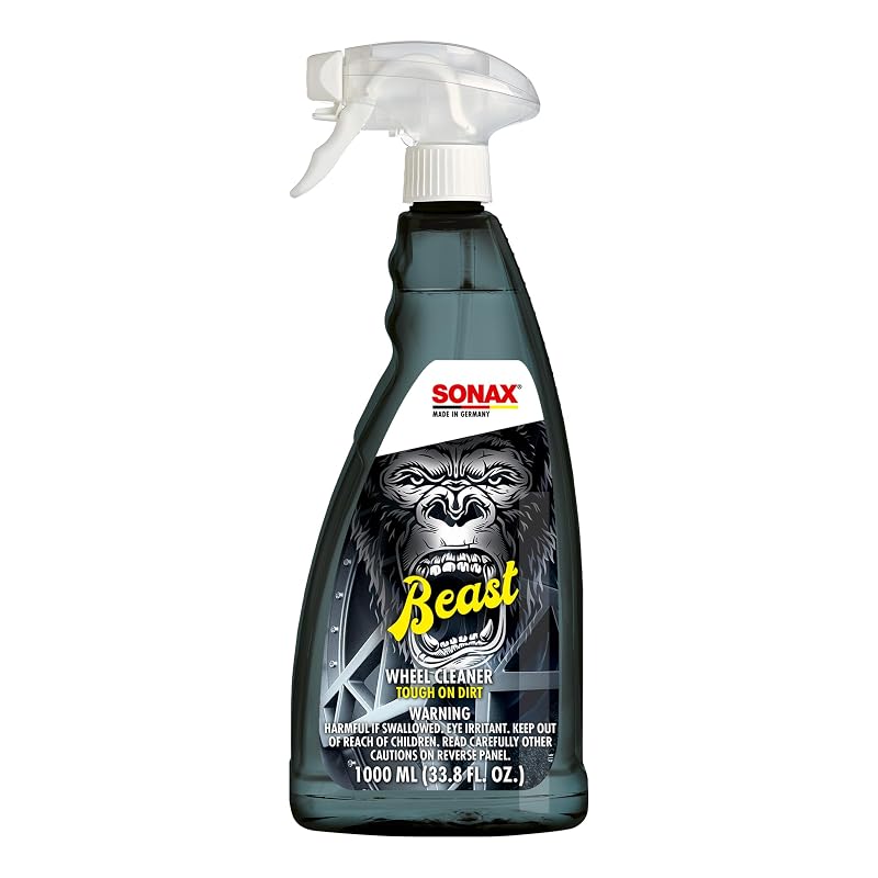 SONAX The Beast Limpador de Rodas com Mudança de Cor, Fórmula sem Ácido e pH Neutro, 1 L