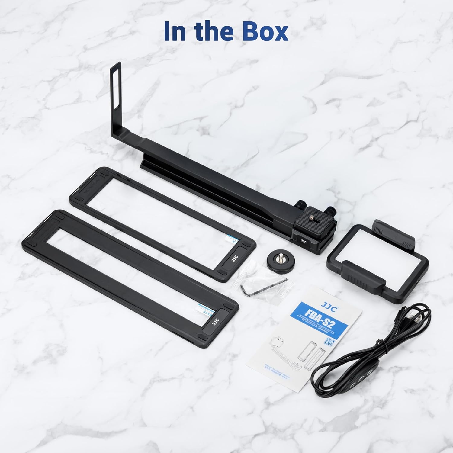 Upgraded 35mm Film Digitizing Adapter Rail System for 120 35mm Film Negative Converting to Digital, Adjustable Slider Rail Film Digitizer with Arca-Swiss Quick-Release & Tripod Mount and Film Holder