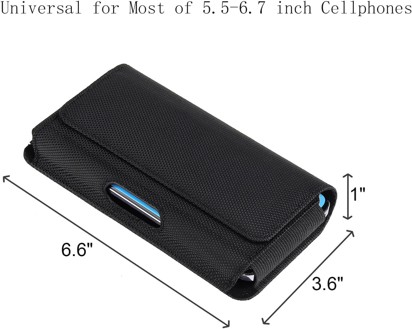 Phone Holster for Samsung Galaxy S25 FE S23 FE S21 FE S20 FE S25+ S24 Plus S23+ S22 Plus A15 A25 A35 A55 Google Pixel 9a 10 9 iPhone 15 Pro Max 16 Plus Phone Case with Belt Clip Loop Pouch Holder (L) - Image 4
