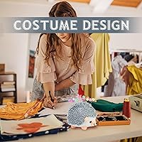 Vista 7 de Fteven Kit de 200 Piezas de Alfileres Rectos de Cabeza Plana con Alfiletero Erizo, Alfiletero Grande con Caja de Almacenamiento Transparente