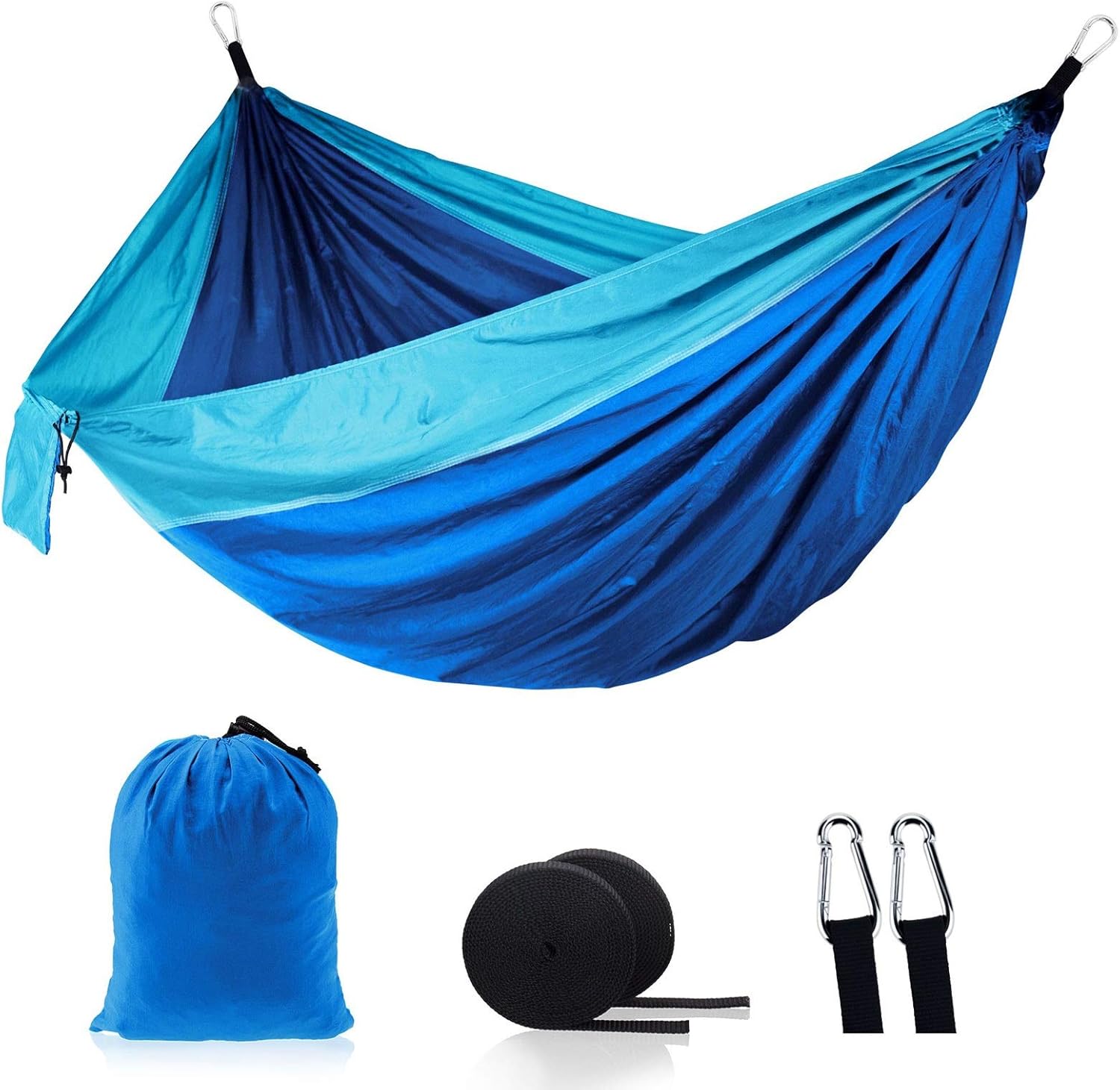 Single Double Outdoor Hammock Swing Parachute Cloth Nylon Hammock Portable Hammock Hammock Chair 106.2x55.1 Inch (9 Colors) Swing Seat (Color : I) (I)