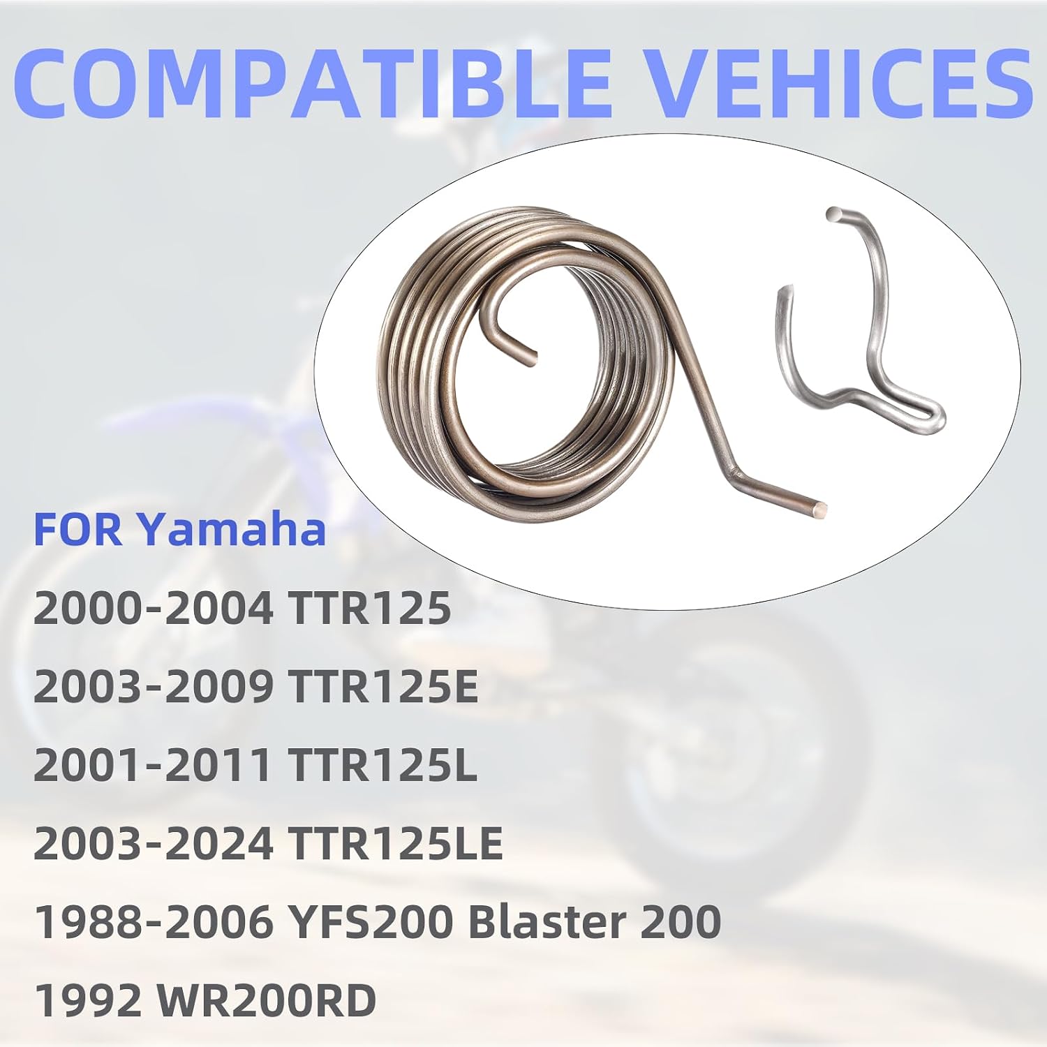 Kickstarter Return Spring & Clip for Yamaha Ttr125 Blaster 200 Wr200 1992-2024