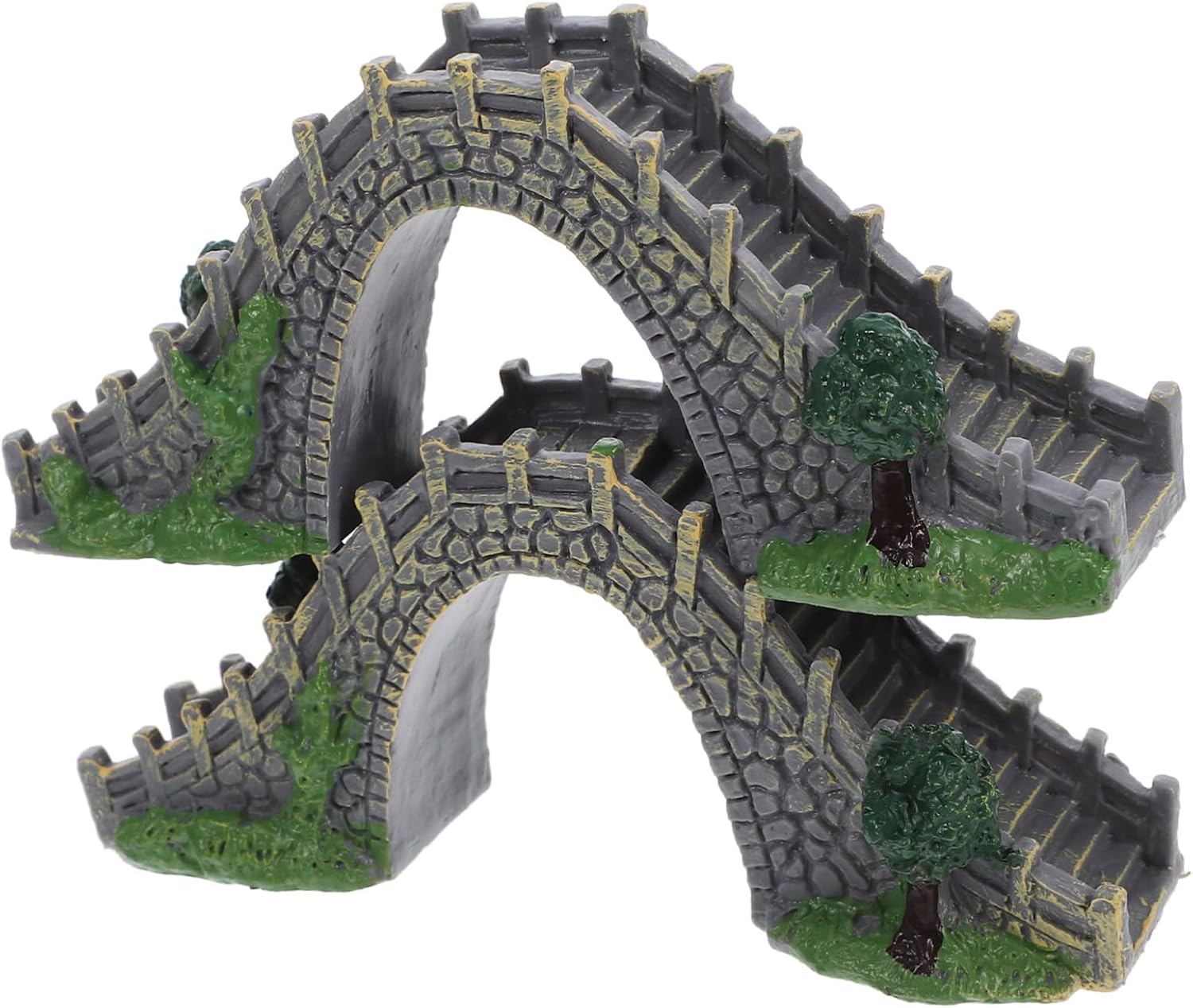 Arch Bridge Decor for Mini Garden 2 Pack PVC Mini Plastic Bridge Model Multi-Purpose for DIY and Photo Props