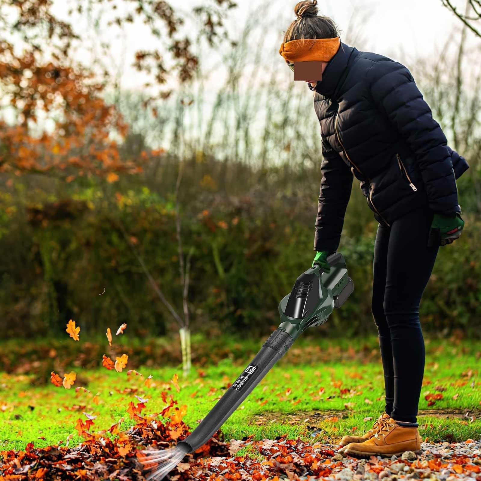Soplador de Aire eléctrico inalámbrico 5 velocidades, soplador Hojas Ajustable, Limpia caídas, Polvo, Nieve, Herramientas eléctricas,Alta Velocidad