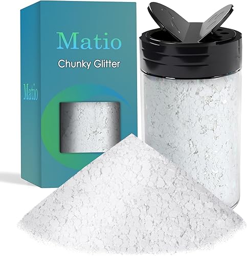 Viza Brillo grueso, 7.8 onzas, 7.76oz, polvo de purpurina ultra fina, mezcla de copos de PET gruesos, lentejuelas para resina epoxi, arte cosmético,