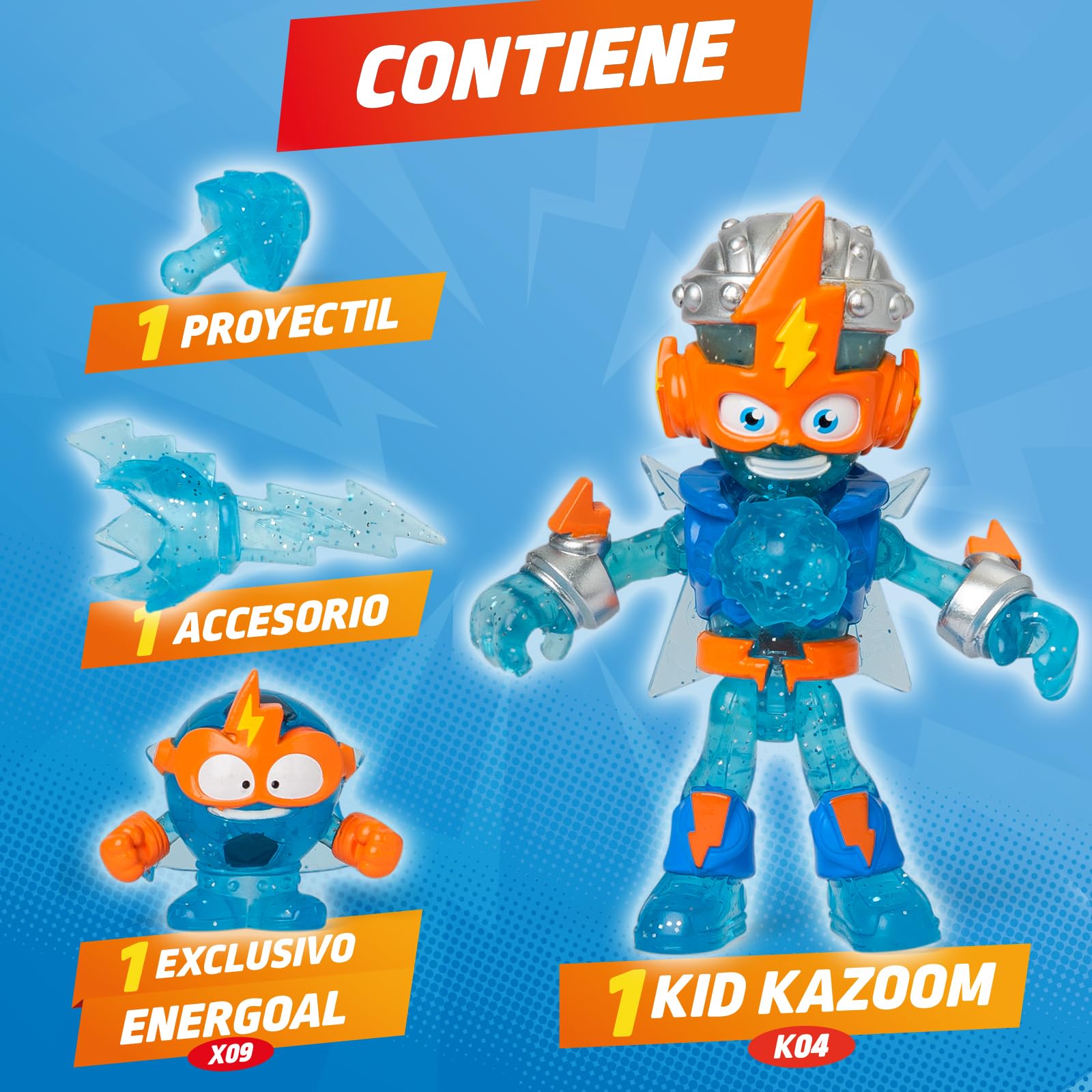 Superthings Kazoom Kid Figura articulada de la Serie de TV - Contiene 1 Kazoom Kid, accesorio exclusivo