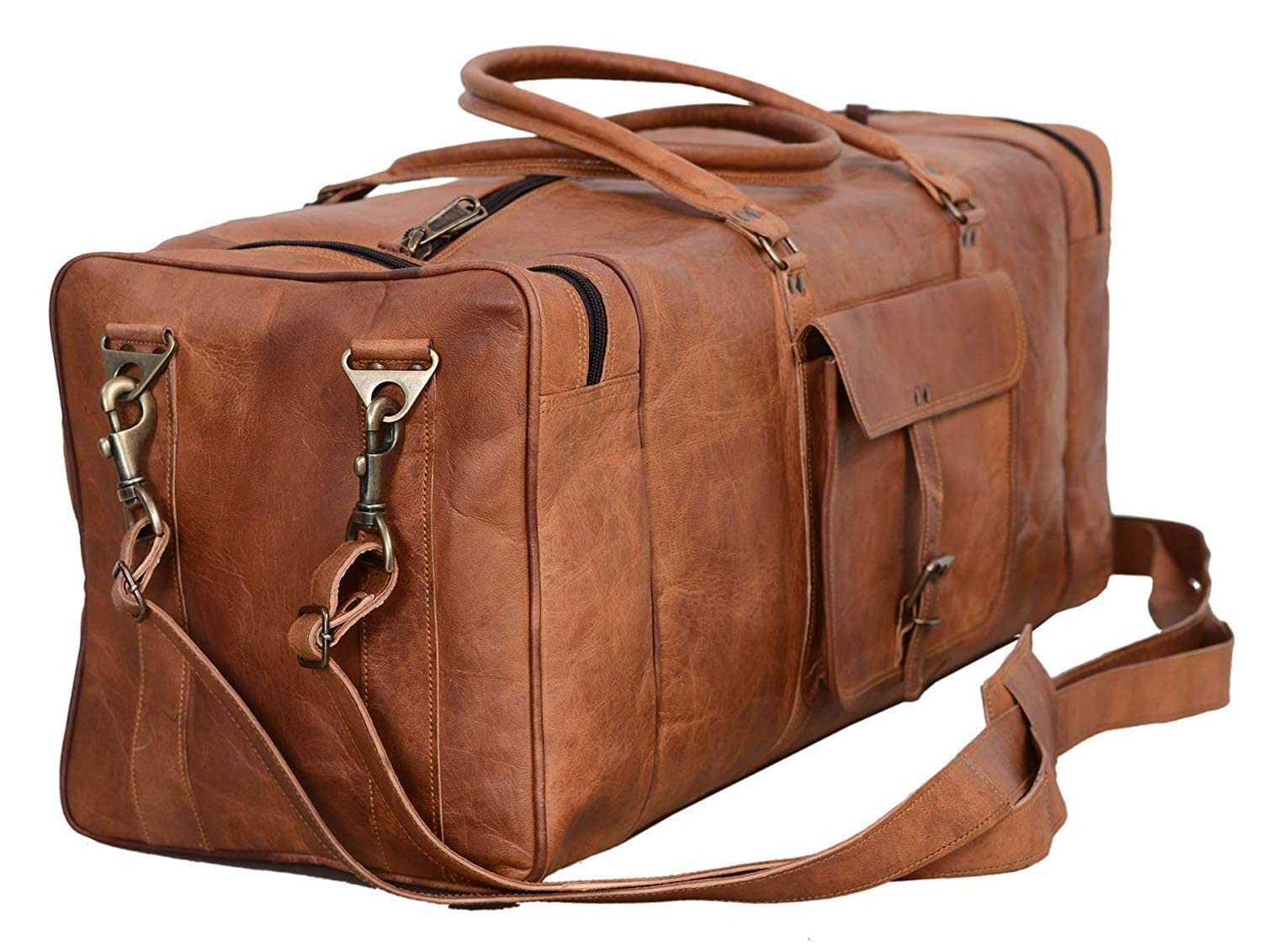 Anshika International Leather Duffle Luggage Bag for Travel, Packing and Storage Weekender Bag Stylish Sports Gym Bag for ... - Review, Price and Buying Guide