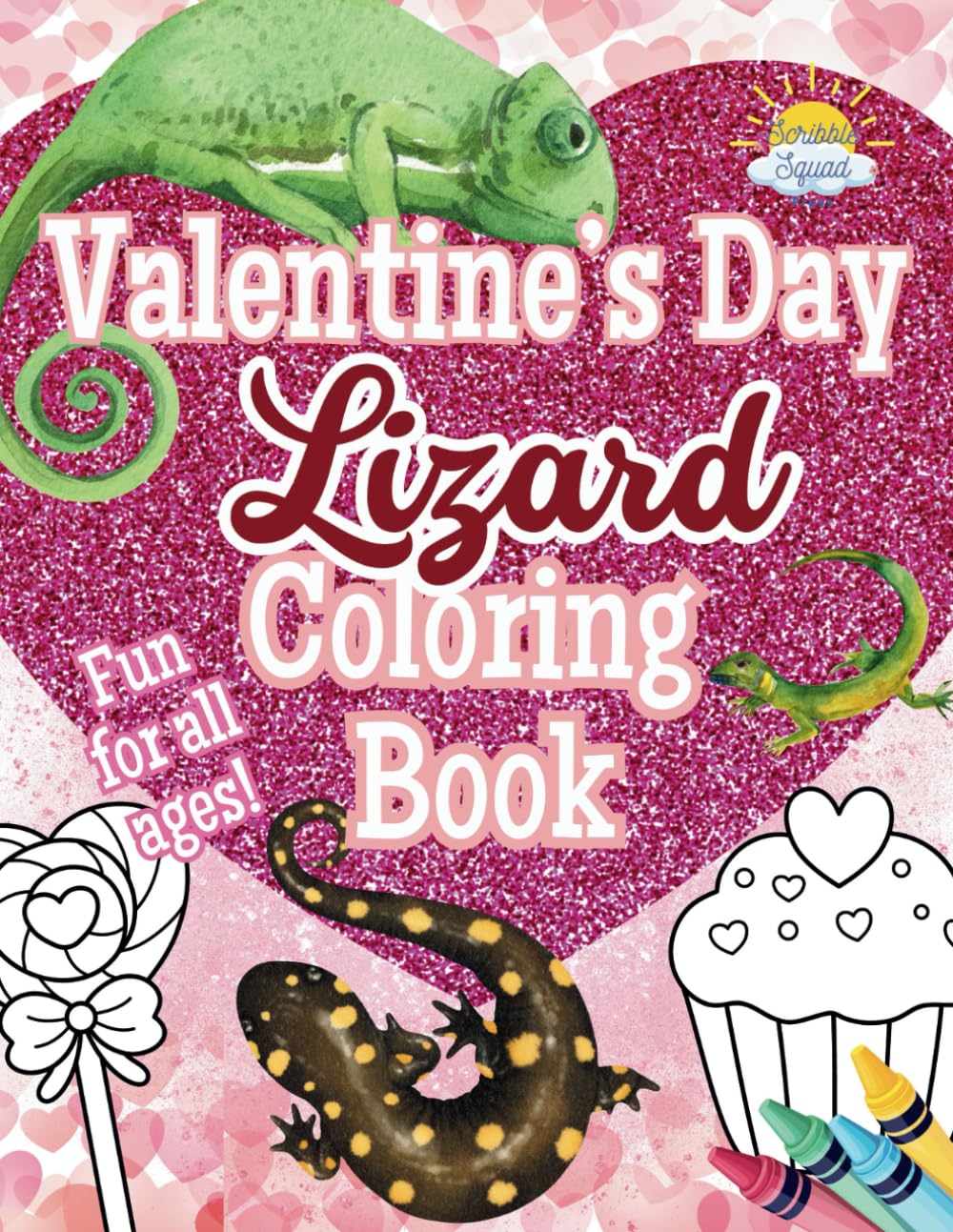 Valentine’s Day Lizard Coloring Book: A Reptile-Lover’s Coloring Dream for Valentine’s Day!