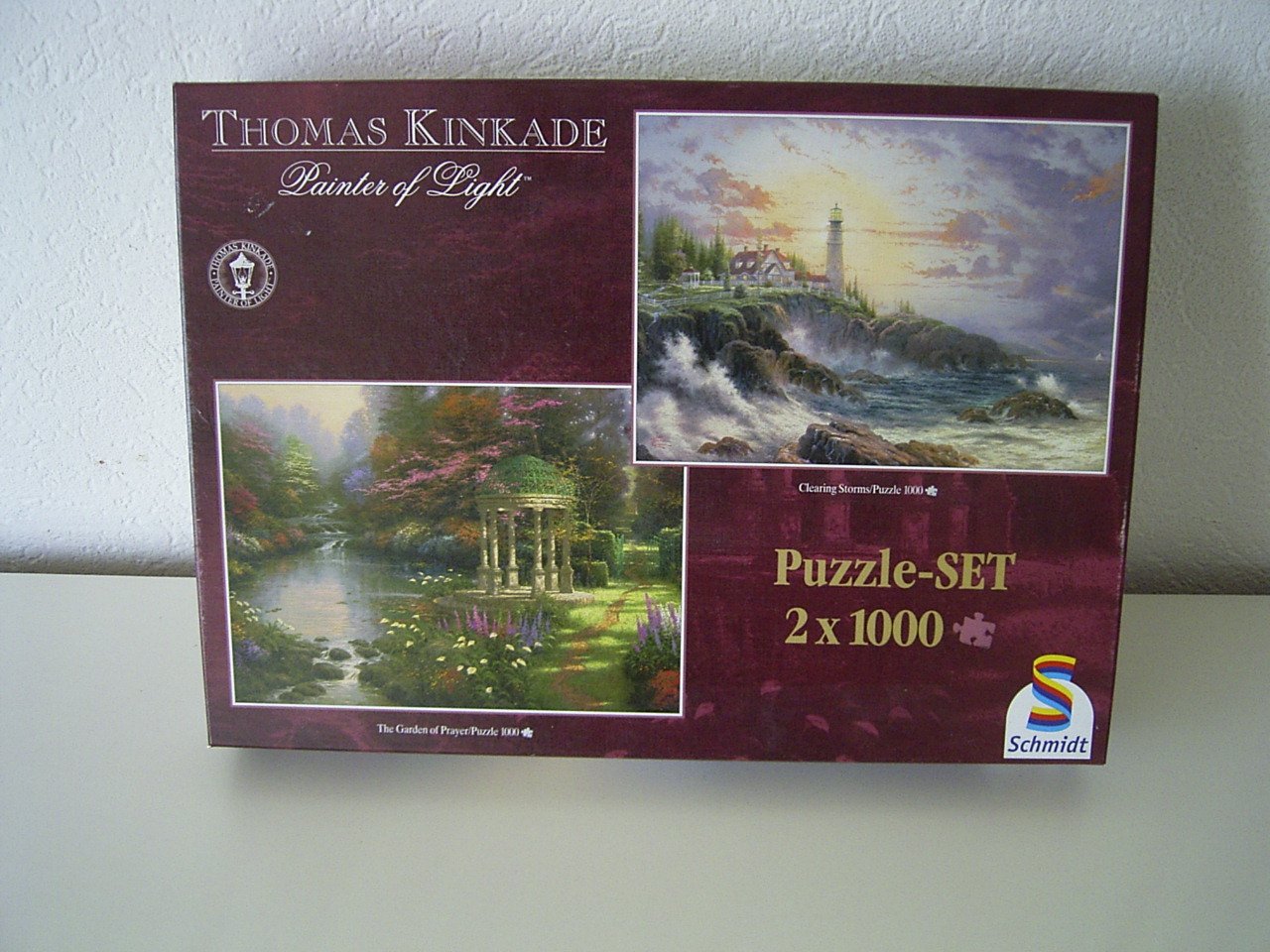 Schmidt Puzzle 2x 1000 Teile Thomas Kinkade The Garden of Prayer +
