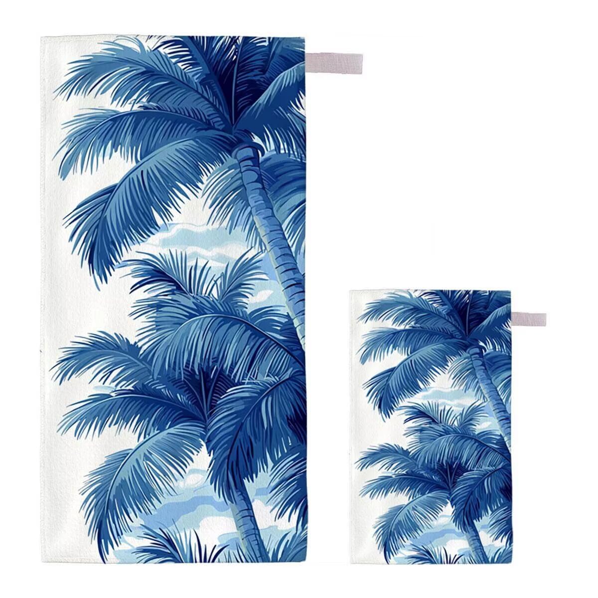 Toalla de Playa Grande 220x100cm/35x70cm, Juego de 2 Toalla Microfibra XXL de Antiarena, Toallas Playa Suave Ligera, Absorbente Secado Rápido, Beach Towel Viaje Yoga, Regalo Mujer Hombre (Árbol) H-85