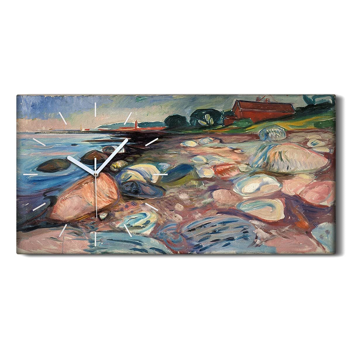 Horloge sur Toile Sans Tic Tac 60x30cm pour un Intérieur Calme