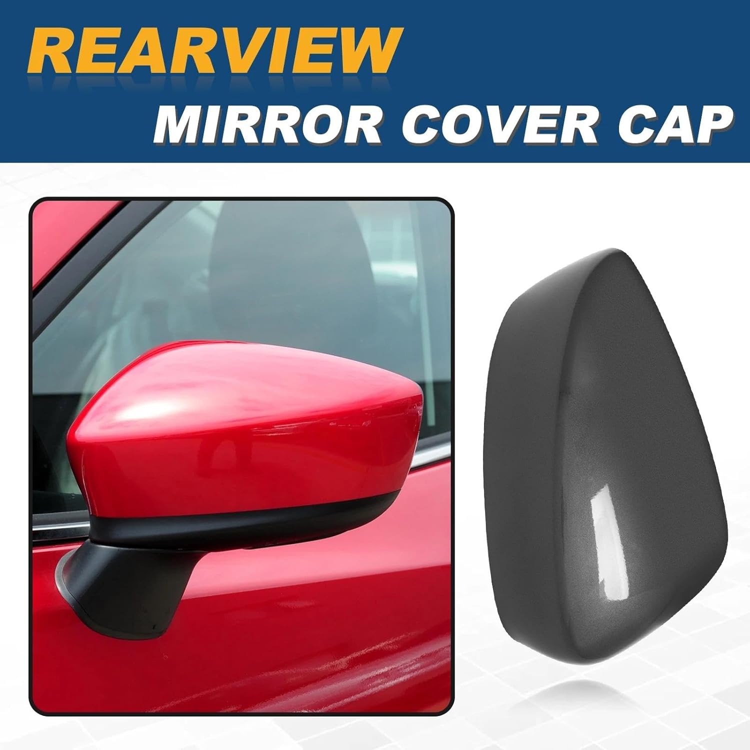 カーアクセサリードアバックミラーサイドミラーカバーキャップハウジング に適合する マツダ 3 に適合する アクセラ 2014 201