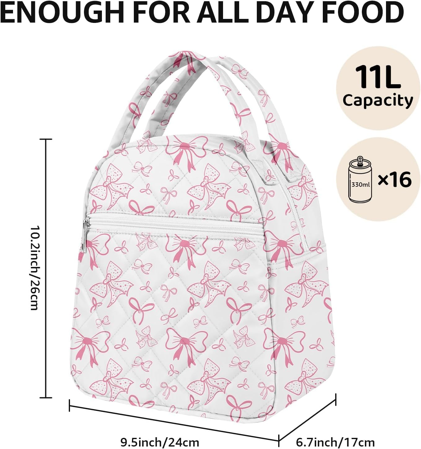 Paquesta Lunch Bag Women Stylish Quilted Lunch Boxes for Adult image 2