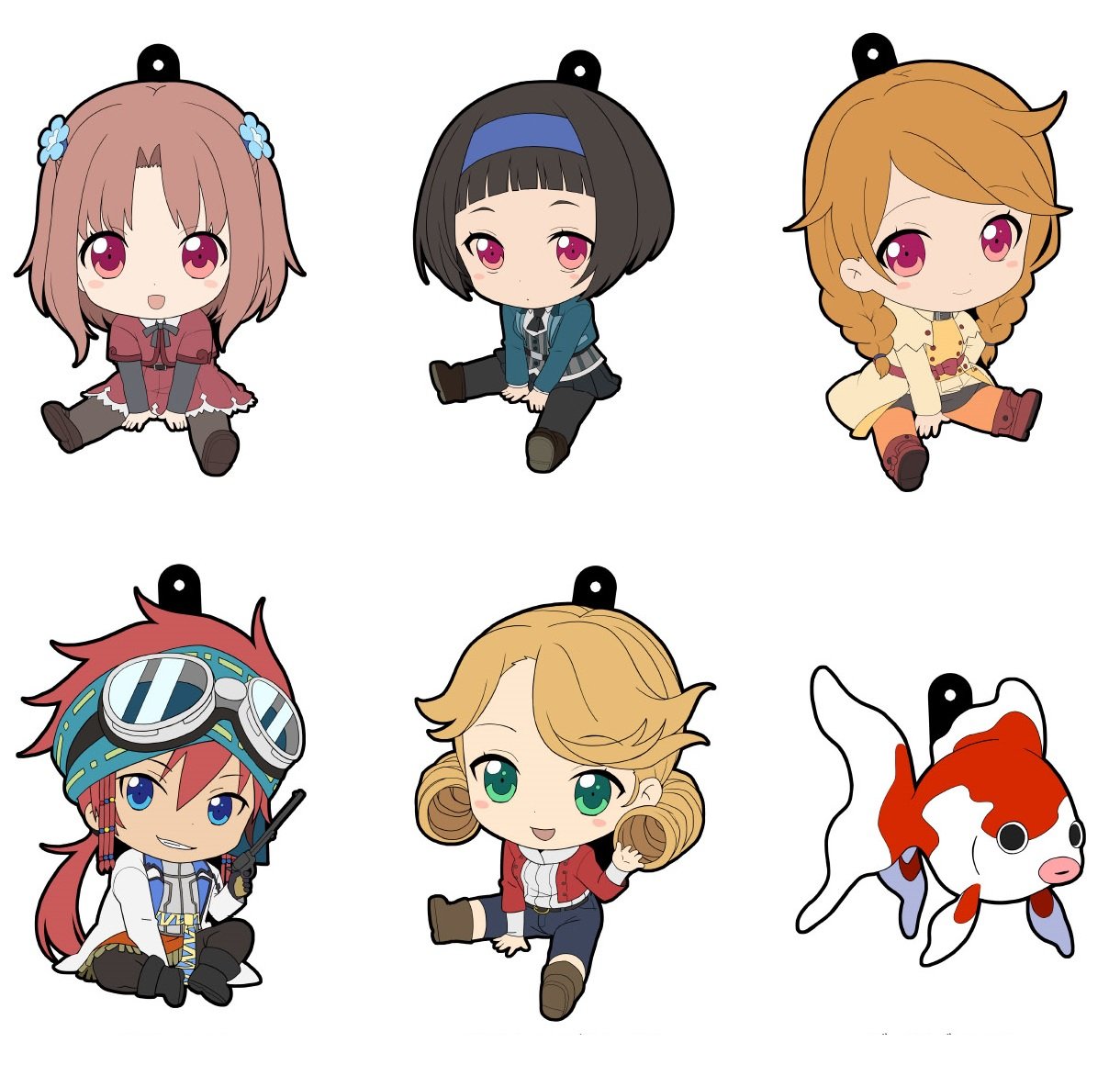 ガリレイドンナ セット販売 ぺたん娘 ラバーストラップ メタルチャーム