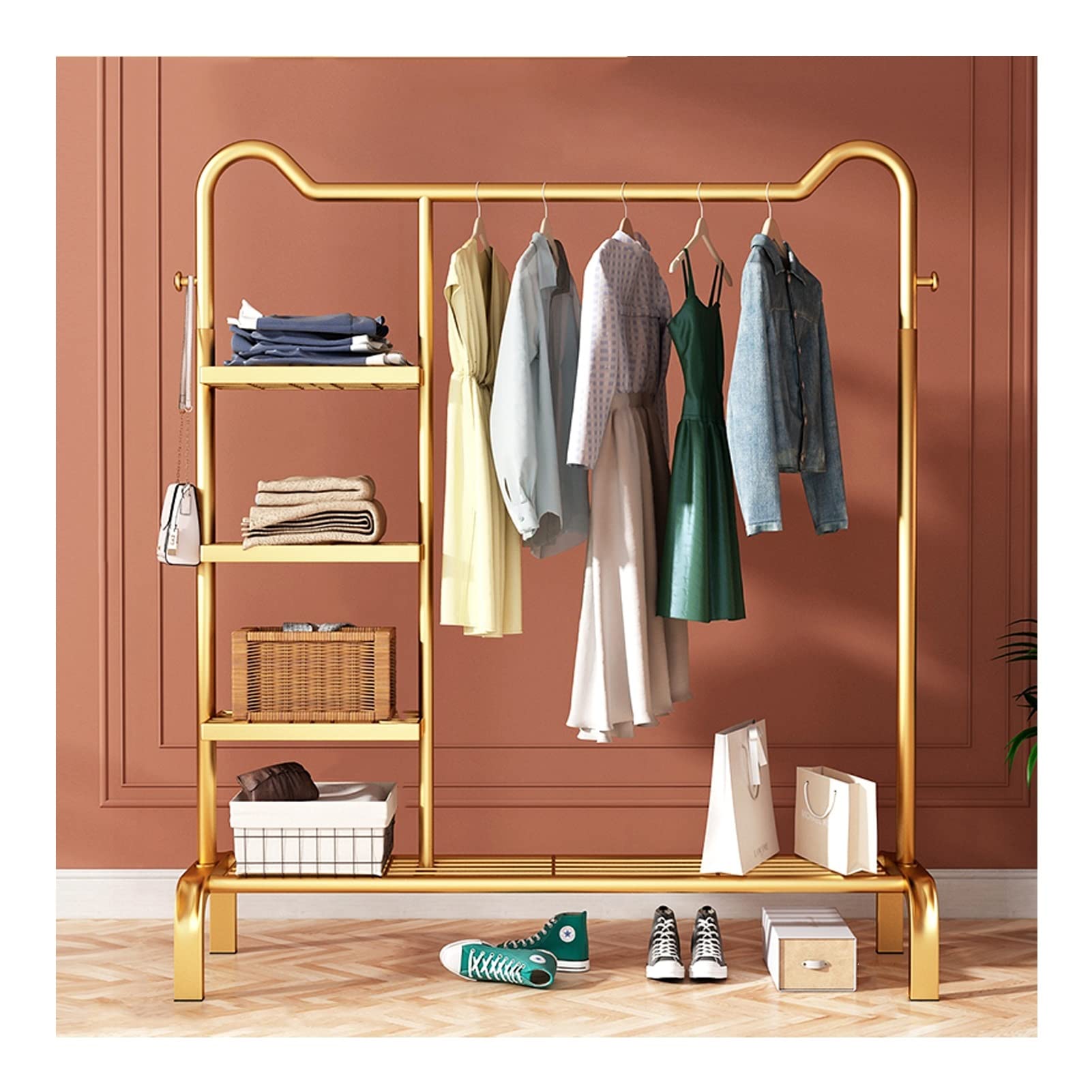 Porte-vêtements multifonctionnel en métal pour vêtements robustes