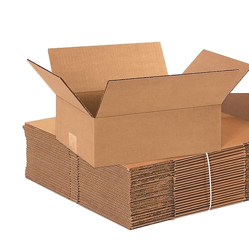 AVIDITI Shipping Boxes 12"L x 9"W x 4"H, 25-Pack | Small to Medium Corrugated Cardboard Box for Shoes, Moving, Mailing, Packing and Storage 12x9x4
