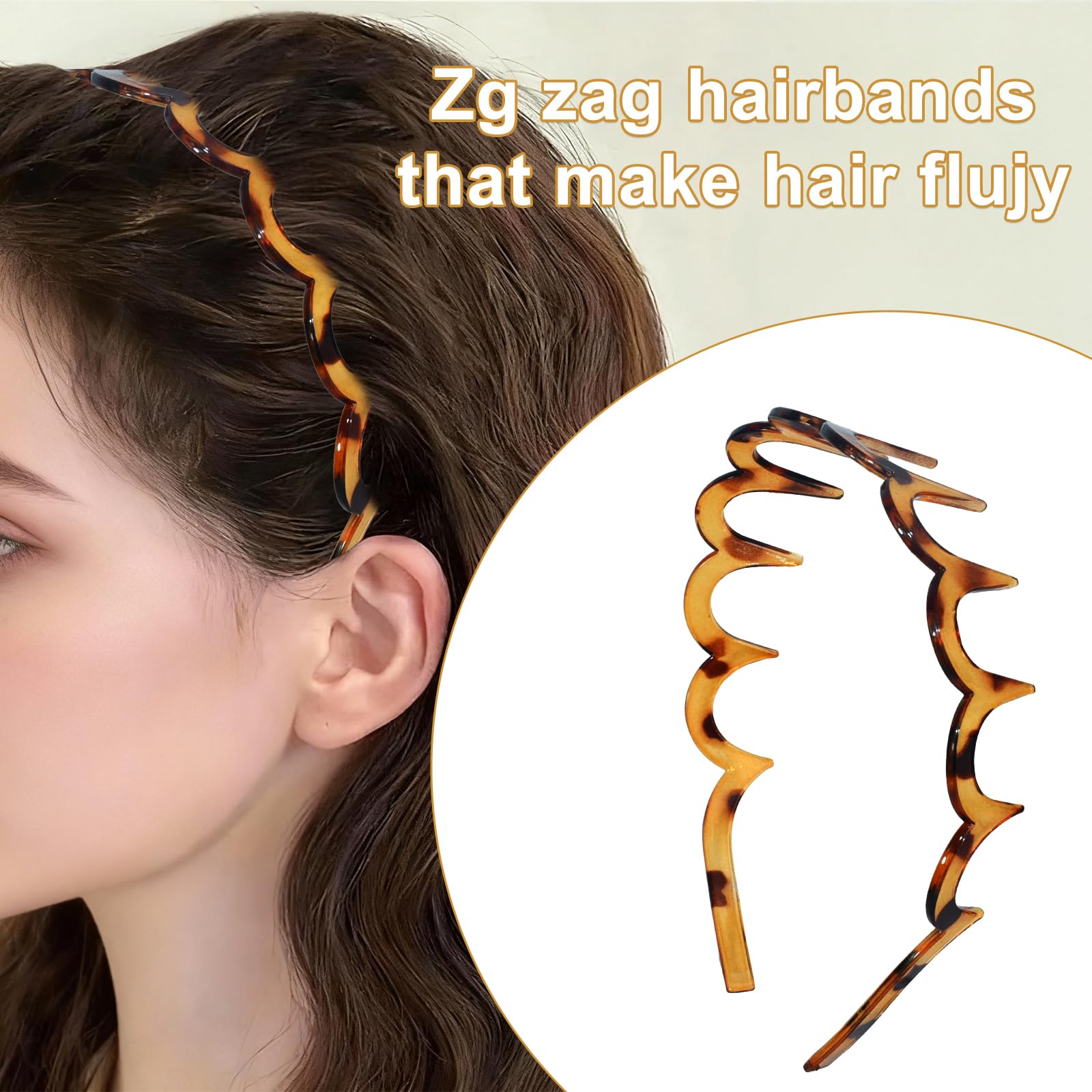 Zigzag Headbands - 2-Pack for Volume & Style -4