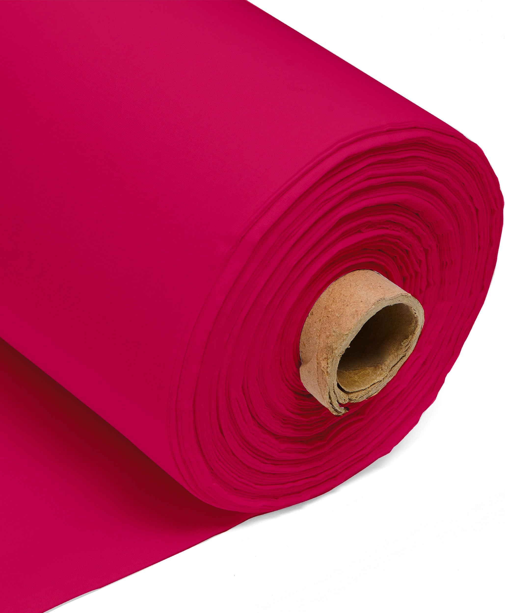 100% Cotton Fabric 60 Inch 150cm Wide 150GSM Material for Sewing, Dressmaking, Quilting, Curtain Linings, Pillowcases & Totes Fabric by The Half Metre by Discount Fabrics LTD(Candy Pink, 5m)